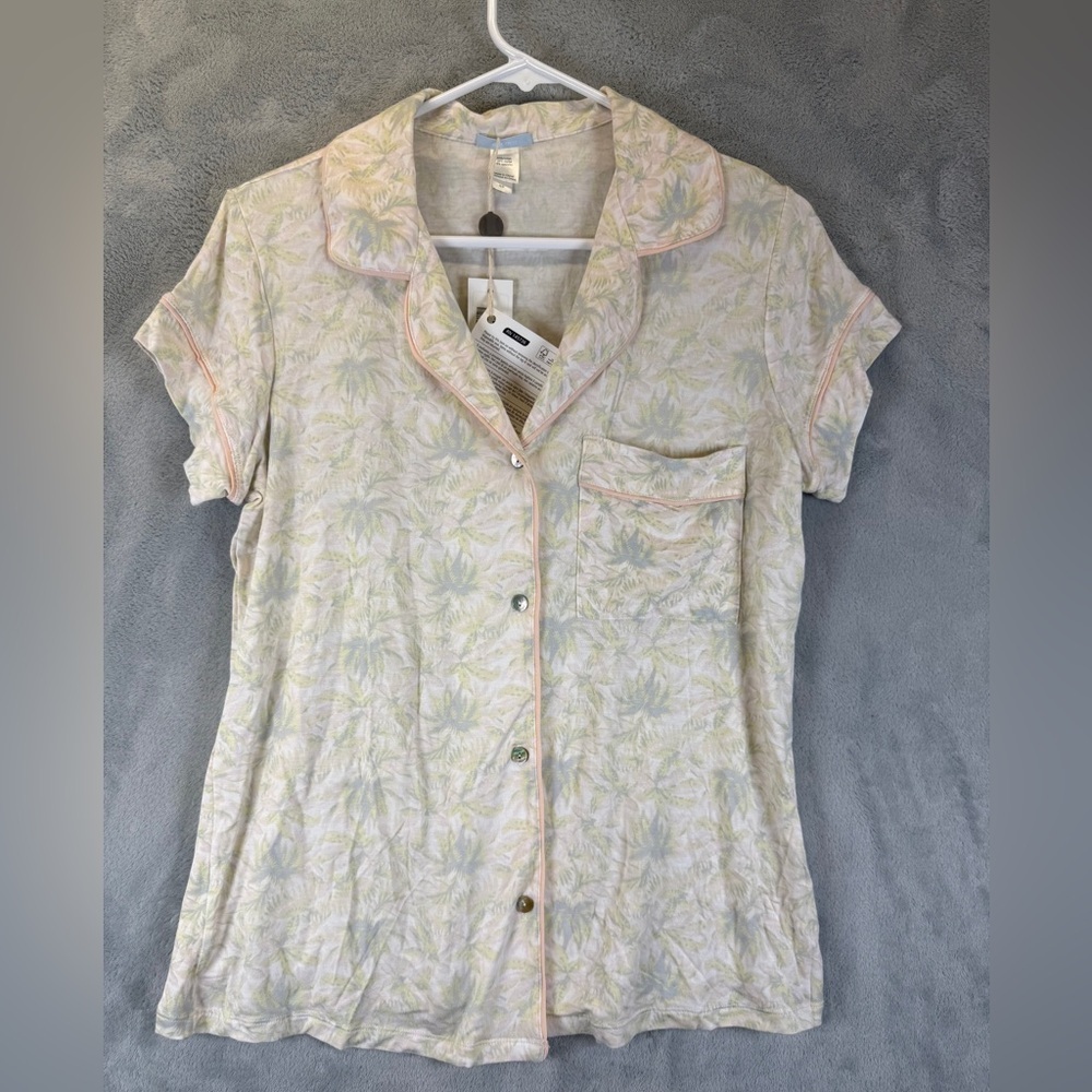 Eberjey Pastel Floral Pajama Top Size Small New Soft Comfy Designer